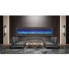 88" Electric unit with a 96 x 23 steel surround - Blue Flame