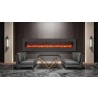 88" Electric unit with a 96 x 23 steel surround - Orange FLame