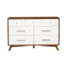 Alpine Furniture Flynn Dresser in Acorn/White - Front