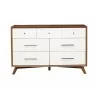 Alpine Furniture Flynn Dresser in Acorn/White - Front - Alpine Furniture Flynn Dresser in Acorn/White - Front