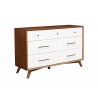 Alpine Furniture Flynn Dresser in Acorn/White - Angled