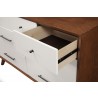 Alpine Furniture Flynn Dresser in Acorn/White - Dresser Close-up