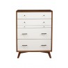  Alpine Furniture Flynn Chest in Acorn/White - Front