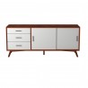 Alpine Furniture Flynn Large TV Console in Acorn/White - Front