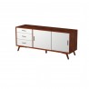 Alpine Furniture Flynn Large TV Console in Acorn/White - Side Angled
