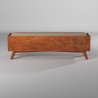 Alpine Furniture Flynn Bench in Acorn and White - Back View