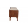 Alpine Furniture Flynn Bench in Acorn/White - Side