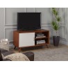 Alpine Furniture Flynn Small TV Console In Acorn / White - Lifestyle