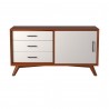 Alpine Furniture Flynn Small TV Console In Acorn / White - Front