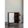 Flynn Small Bar Cabinet in Acorn/White - Drawer Opened - Flynn Small Bar Cabinet in Acorn/White - Drawer Opened