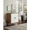 Flynn Small Bar Cabinet in Acorn/White - Lifestyle - Flynn Small Bar Cabinet in Acorn/White - Lifestyle