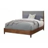 Flynn California King Panel Bed in Acorn/Grey - Angled - Flynn California King Panel Bed in Acorn/Grey - Angled