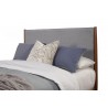 Alpine Furniture Flynn Full Size Panel Bed in Acorn/Grey - headboard Angled