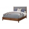 Alpine Furniture Flynn Queen Panel Bed in Acorn/Grey - Angled View