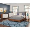 Alpine Furniture Flynn Nightstand in Acorn/White - Lifestyle