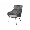 Cane-Line Vibe Highback Chair ,Cane-line Weave, Black/Graphite with Gray cushion   - Cane-Line Vibe Highback Chair ,Cane-line Weave, Black/Graphite with Gray cushion  