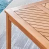 Vifah Olina Honey Fish Bone Eucalyptus Wooden Patio Dining Table, Closeup View 2 - Vifah Olina Honey Fish Bone Eucalyptus Wooden Patio Dining Table, Closeup View 2