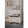 Alpine Furniture Flynn Mid Century Modern 4 Drawer Multifunction Chest w/Pull Out Tray, Grey - Lifestyle
