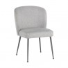 Sunpan Ivana Dining Chair in Soho Grey - Front Side Angle
