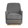 Sunpan Marcela Swivel Lounge Chair - Belfast Koala Grey - Front Angle