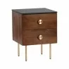 Sunpan Keely Nightstand Black Marble - Cafe - Front Side Angle - Sunpan Keely Nightstand Black Marble - Cafe - Front Side Angle