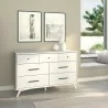 Alpine Furniture Flynn Mid Century Modern 7 Drawer Dresser, White - Lifestyle - Alpine Furniture Flynn Mid Century Modern 7 Drawer Dresser, White - Lifestyle