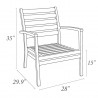 Artemis XL Club Seating Set 7 Piece with Sunbrella® Cushions - Club Chair Elevation