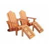 Adirondack Chair with ottoman - White BG - Adirondack Chair with ottoman - White BG