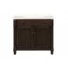 Crawford and Burke Almada 37" Dark Brown Single Bathroom Vanity, Front Angle - Crawford and Burke Almada 37" Dark Brown Single Bathroom Vanity, Front Angle