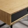 Greenington Santa Cruz Desk, Wheat - Closeup Angle - Greenington Santa Cruz Desk, Wheat - Closeup Angle