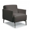 Bellini Modern Living Eros Accent Chair Leather DARK GREY CAT 35. COL 35607, LIGHT GREY CAT 35. COL 35602, PAVONE CAT 35. COL 35615, WHITE CAT 35. COL 35612, Front Side Angle