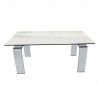 Bellini Modern Living Light Dining Table White 71", Front Angle