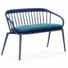 Woodard Windsor Bench with Cushion - Angled - Woodard Windsor Bench with Cushion - Angled