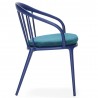 Woodard Windsor Dining Arm Chair with Cushion - Side