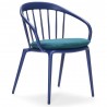 Woodard Windsor Dining Arm Chair with Cushion - Angled