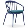 Woodard Windsor Dining Arm Chair with Cushion - Angled - Woodard Windsor Dining Arm Chair with Cushion - Angled
