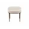 Sunpan Koffi Stool Dark Bronze-Chacha Cream Meg Taupe - Front Angle - Sunpan Koffi Stool Dark Bronze-Chacha Cream Meg Taupe - Front Angle