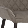 Sunpan Iryne Dining Chair in Bounce Smoke - Set of Two - Seat Closeup Angle