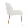 Sunpan Lyne Dining Chair in Copenhagen White - Side Angle