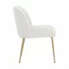 Sunpan Lyne Dining Chair in Copenhagen White - Side Angle - Sunpan Lyne Dining Chair in Copenhagen White - Side Angle