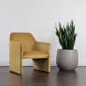 Sunpan Doreen Lounge Chair in Lux Moon Dust - Diamond Ocher - Lifestyle