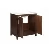 Crawford and Burke Tarouca 31" Cherry Brown Single Bathroom Vanity, Front Open Angle - Crawford and Burke Tarouca 31" Cherry Brown Single Bathroom Vanity, Front Open Angle