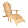 Anderson Teak Adirondack With Ottoman - Angled - Anderson Teak Adirondack With Ottoman - Angled