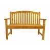 Anderson Teak 50-inch Round Rose Bench - Front - Anderson Teak 50-inch Round Rose Bench - Front