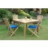 Anderson Teak 5 Piece Windsor 47 Square Teak Patio Dining Set 1 - Anderson Teak 5 Piece Windsor 47 Square Teak Patio Dining Set 1