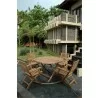 Anderson Teak Bahama 47" Round Folding Table and Andrew Folding Armchair 3 - Anderson Teak Bahama 47" Round Folding Table and Andrew Folding Armchair 3