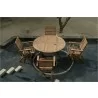 Anderson Teak Bahama 47" Round Folding Table and Andrew Folding Armchair 1 - Anderson Teak Bahama 47" Round Folding Table and Andrew Folding Armchair 1