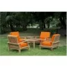Anderson Teak Brianna Armchair with 32" Square Coffee Table and 22" Square Side Table 2-Tier  - Anderson Teak Brianna Armchair with 32" Square Coffee Table and 22" Square Side Table 2-Tier 