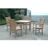 Anderson Teak Bahama 35" Square Bistro Table and 4 Chicago Dining Armchair-1 - Anderson Teak Bahama 35" Square Bistro Table and 4 Chicago Dining Armchair-1