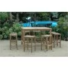 Anderson Teak Windsor 59" Square Bar Table and New Montego Bar Chair 2 - Anderson Teak Windsor 59" Square Bar Table and New Montego Bar Chair 2